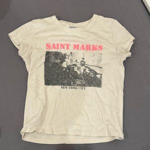 Brandy Melville saint marks graphic tee